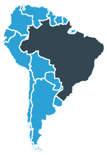 Mapa de cobertura comercial de FreezeTeq en Am&eacute;rica Latina